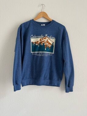 Colorado Rockies Vail Graphic Crewneck Sweatshirt - Blue